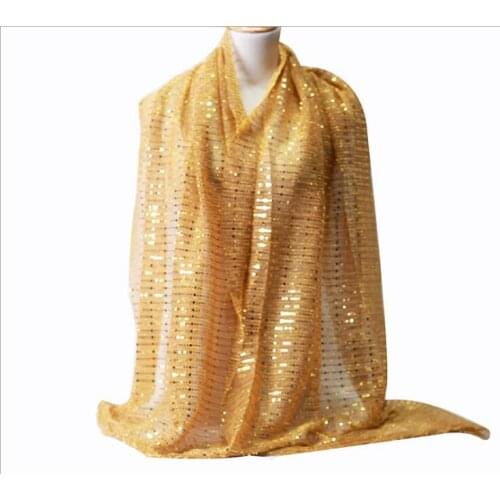 1pc Fashionable Women Muslim Shimmer Visose Hijabs Scarf Female Glitters Lurex Long Shawl Pashmina Sequins Headscarf 180x68cm