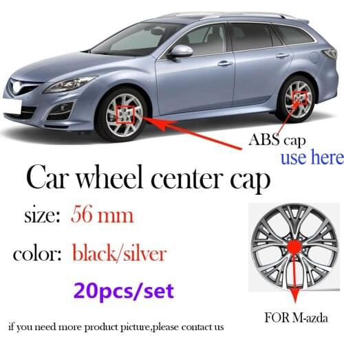 20pcs 56mm 60mm 3D Automobile Logo car Wheel Center Caps Rim Hub Covers for Mazda 2 3 4 5 6 CX-3 CX-4 CX-5 CX-7 MX-5 CX-8