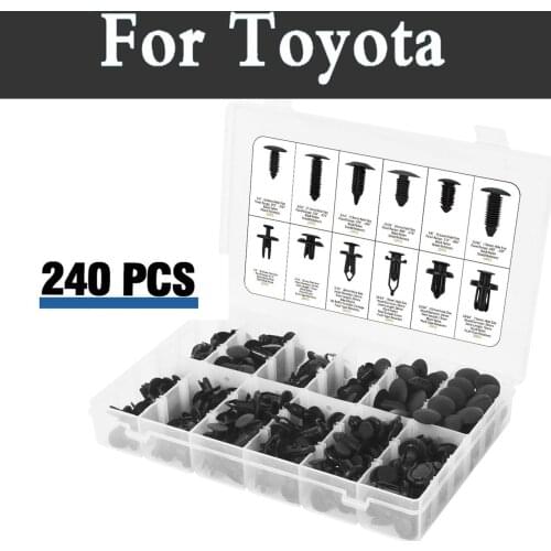 240pcs Plastic Auto Panel Door Fender Bumper Mud Guard Trim Push Car For Toyota Prius C Probox Progres Pronard Rav 4 Rush Sai