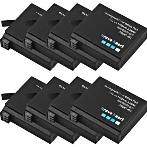 8Pcs 1600mAh AHDBT-401 Battery for Gopro Hero 4 Battery AHDBT401 AHDBT 401 + LED 3-Port USB Charger For GoPro Hero4 HERO4 Camera