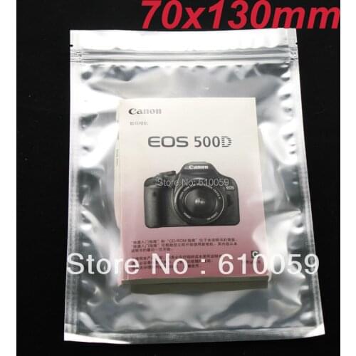 Aluminum ziplock bags 7x13cm plastic ziplock bag clear front