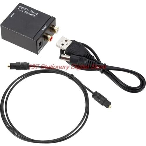 Digital To Analog Audio Converter Optical Fiber Toslink Coaxial Signal To Rca R/l Decoder Spdif Atv Dac Amplifier