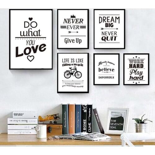 Motto Words Motivation Quotes On Sale Poster Wall Paint Living Room Abstract Canvas Art Pictures For Home Decor No Frame