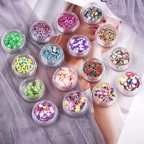 12 Bottles Resin Mold Fillings Soft Clay Cute Fruit Flower Glitter Fills for Resin Craft UV Epoxy Resin Casting Mold Decoration