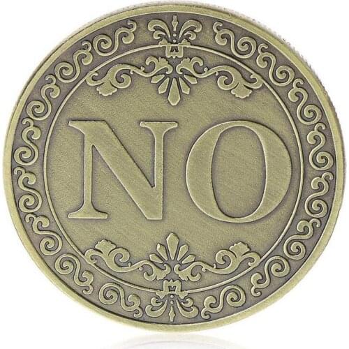 2020 YES NO Coin Make Decision Commemorative Badge Double Sided Embossed Plating Collection old coins New Year Gift
