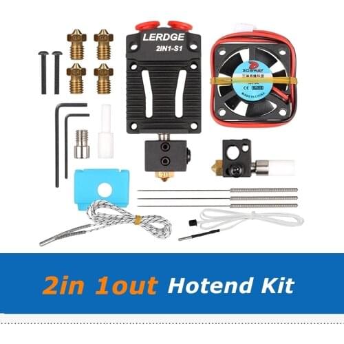 2IN1-S1 Hotend Set 3D Printer Parts Bowden MK8 Titan V6 Extruder Dual Hotend Switching 2 colors Multi-Color 0.4 Nozzle Kit