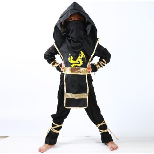 Black Boy Ninjago Costume Kids Clothes Sets Children Halloween Costume for Kids Christmas Fancy Party Dress Ninja Costumes Suits