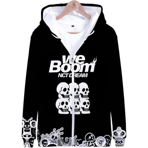 KPOP NCT DREAM 2019 NEW Album WE BOOM 3D print Zipper hooded sweatshirt Men/Women Hip hop Casual Zipper clothes