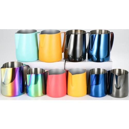 New Stainless Steel Milk Jug Pitcher Non-Stick Pull Flower Cup Perfect For Espresso Cappuccino Frother Latte Art Milk Foam Tools