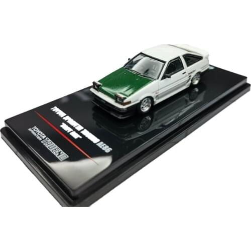 Diecast 1/64 Scale Toyota AE86 Green Cover Refit Alloy Model Cars Static Display Adult Collection Gifts Hot Toys for Boys