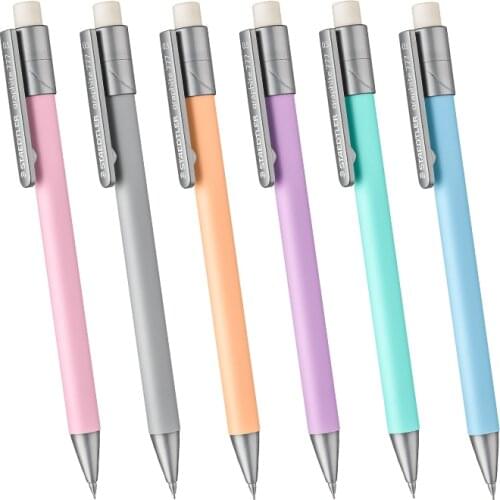 STAEDTLER 777 BK Macaron Series Mechanical Pencil 4 Macaron Colors Eraser 525 Cherry Limited Rubber Sakura 0.5mm Lead