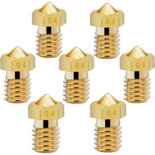 14 Pcs M6 3D Printer Nozzle 0.4mm Extruder Br Nozzle Print Head