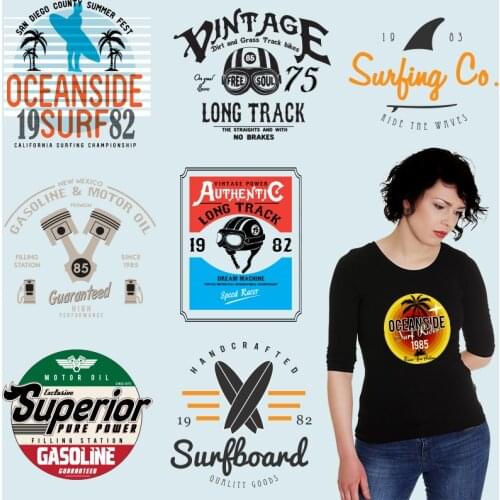 Letters Iron on patches Stickers on fabric Washable Heat Transfer printing DIY Appliques Heat Transfer PVC Patch