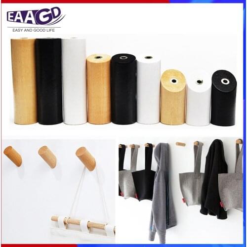 Natural Wooden Coat Hooks Wall Mounted - Vintage Single Organizer Hangers, Handmade Craft Hat Rack for Wall Room Home Decor