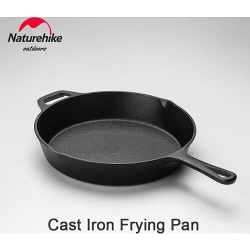 Naturehike Outdoor Cookware Cast Iron Frying Pan Outdoor Picnic Pancake Nonstick Pan With Double Leakage Multi-function Portable