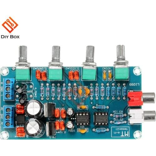 NE5532 Stereo Preamp Tone Board Volume Control 4 Channel HIFI Digital Amplifier module AC 12V Sound Board for Telephone Preamp