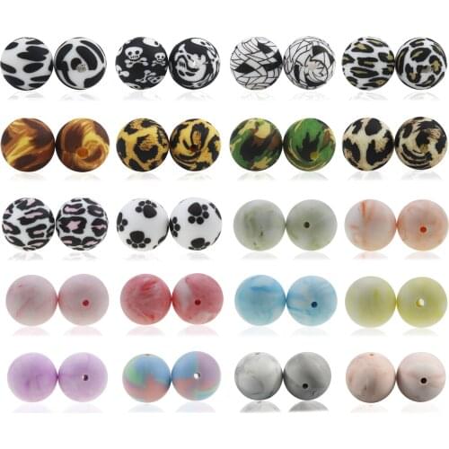NEW! 15MM 100PCS/lot Round bead Silicone Teething Necklace beads 40 colors Food Grade Silicone loose bead for baby chew BPA free