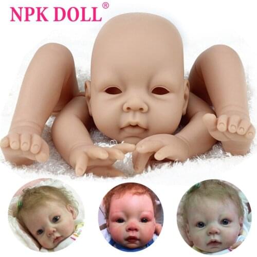 NPKDOLL Silicone Reborn Bebe blank Doll Kits DIY 22 Inch Realistic BeBe Handmade Reborn Doll Accessories kids unpainted Toy lol