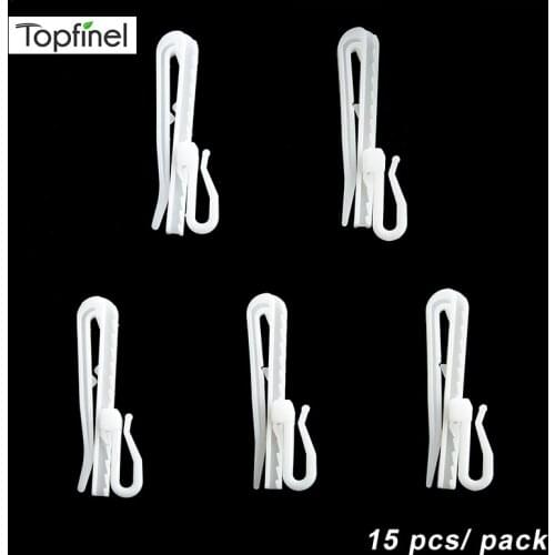 Topfinel Plastic Adjustable Curtain Hooks High Quality Fasteners for Curtains Curtain Accessories for Tracks and Rail