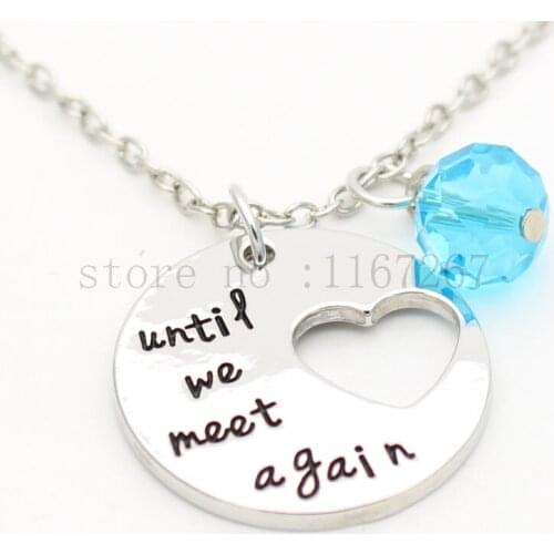 "Until We Meet Again "Memorial Necklace Memory Necklace &keychain Carry You With Me Remembrance Jewelry Hold You In My Heart