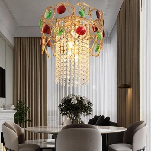 Simple post-modern chandelier creative living room bedroom dining bar stained glass chandelier