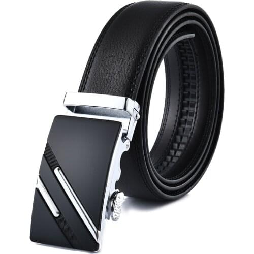 Fashion Automatic Buckle Mens Leather Belt Male Classy Touser Trend Belt for Men High Quality Designer Luxury Accessories 130cm