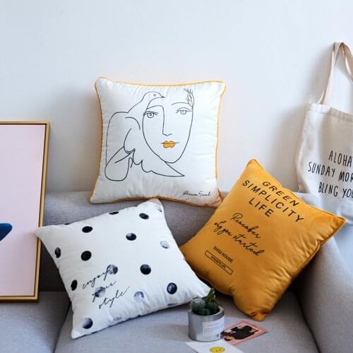 Light Luxury High-Quality Velvet Cushion Cover Home Decorative Pillows For Sofa Nordic Super Soft Pillowcase Throw Pillow Covers