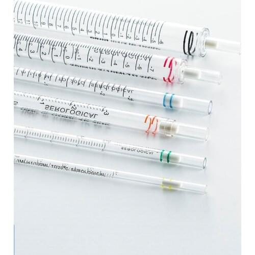 Serological Pipette 1ml 2ml 5ml 10ml25ml 50ml Plastic graduated serum pipette sterilizing packing independently