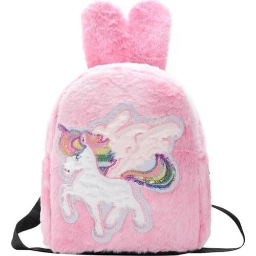 School bag baby cute children backpack backpack parent-child travel bag plush doll bag