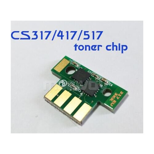Compatible toner chip for Lexmark CS317 CS317dn CS417 CS417dn CS517 CS517de CX317 CX317dn CX417 CX417de CX517 CX517de toner chip