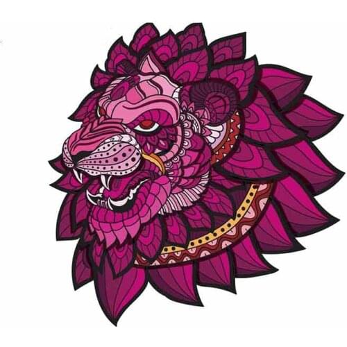 Creative Flower Lion Car Sticker Waterproof Decal Accessories Vinyl for VAN RV SUV Window Graffiti Decals,13cm*12cm