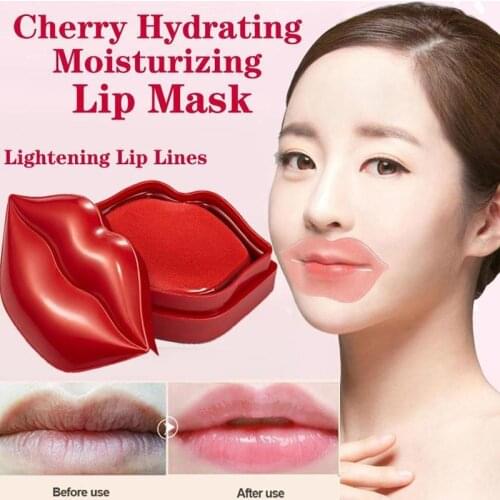 20pcs/box Hydrating Lip Mask Moisturizing Nourishing Anti-Drying Lightening Lip Lines Skin Smooth Lip Care For Dry Lip