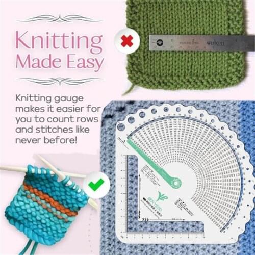 Knitting Gauge Fan-shaped Woven Ruler Converter Knitting Calculator Sewing Tools Accessory DIY Apparel Sewing Tool