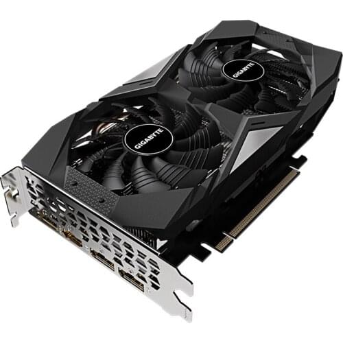GIGABYTE NVIDIA RTX2060 OC 6G with 6GB GDDR6 192-bit Memory 2X 90mm Unique Blade Fans Graphics Card (GV-N2060OC-6GD)
