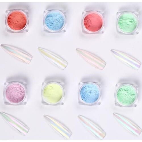 Nail Mirror Glitter Powder Metallic Color Nail Art UV Gel Polishing Chrome Flakes Pigment Dust Decorations Manicure