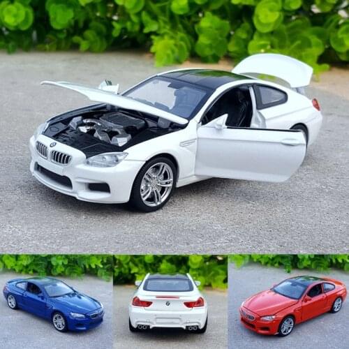 1:32 Free Shipping Alloy Car Model bmw-m6 Alloy Racing Sports Car Model Sound and Light Back Children Toy Collection