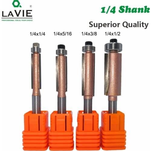 1pc Superior 1/4" Shank Flush Trim Router Bit Straight Wood Milling Cutters for Woodwork