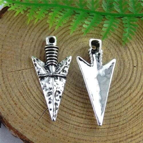 10pcs/lot Vintage Sword Shape Zinc Alloy Necklace Pendant Man Punk Gift 36*12*4mm Handmade Jewelry Charms Accessories Fine 51379