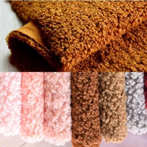 160cm*45cm Thickening Imitation Curling Wool Sheep Faux Fur Fabric Plush Fabric Felt Cloth DIY Doll Bag Hat Cloak Cape