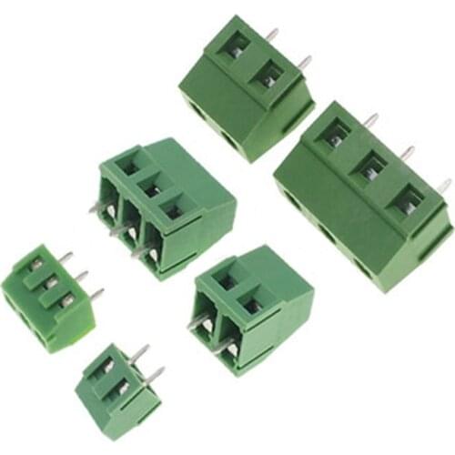 20PCS KF128 3.81/5.0/5.08/7.5MM 2P 3P terminal block / green splicable / screw type PCB terminal binding post