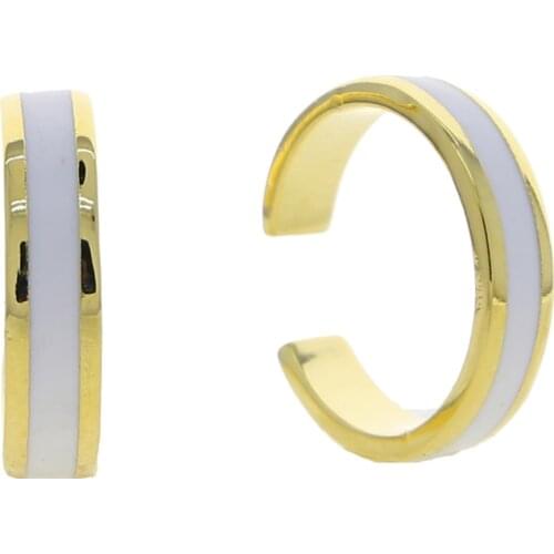 2021 Wedding Rings Black White Enamel Ring Engagement Couple Jewelry Women Gold Color Minimalist Gift Adjustable Size