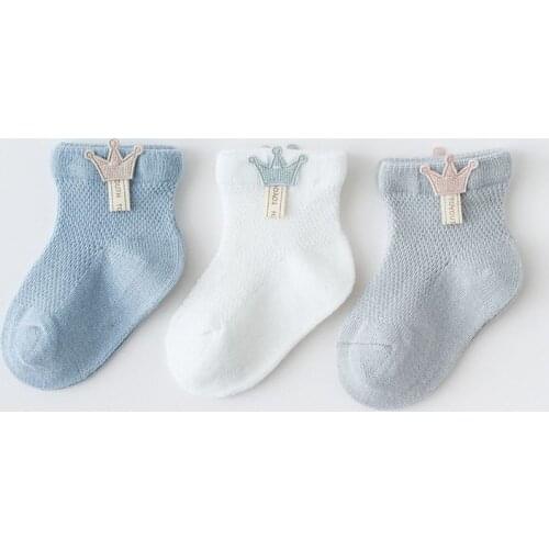 3 Pairs/lot Baby Socks Mesh Socks Thin Cotton Models Boys Girls Socks Boneless Suture Newborn Socks Accessories Children Socks