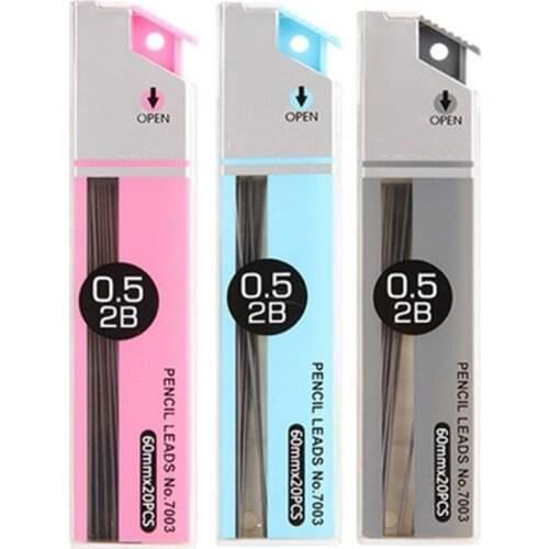 3PC Mechanical Pencil Lead Refill Pencil Rod 0.5mm / 0.7mm 2B Writing Accessories office school supplies