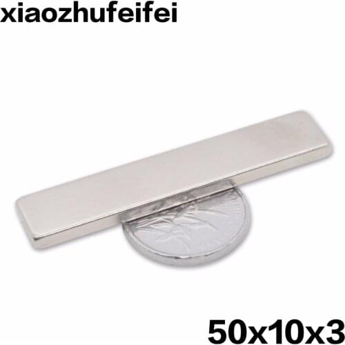 5pcs 50mm x 10mm x 3mm New Strong Block Strip Cuboid Magnets Rare Earth Neodymium 50 x 10 x 3mm magnet 50*10*3 50x10x3