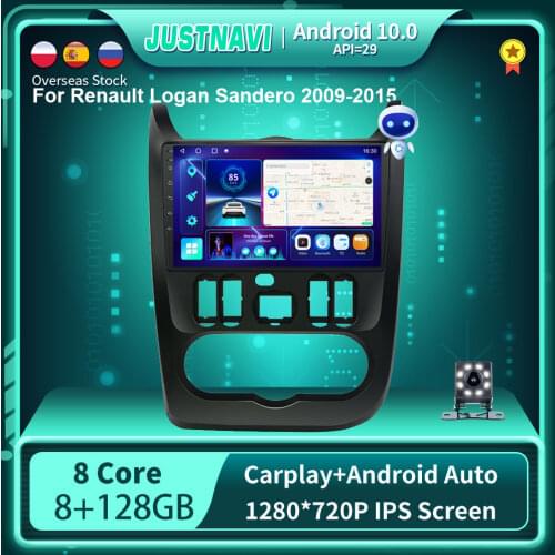 Car Radio For Renault Logan Sandero 2009-2015 For Lada Largus Lergus 2012-2020 For Dacia Duster 2010-2017 Abdroid 10 With 4G BT