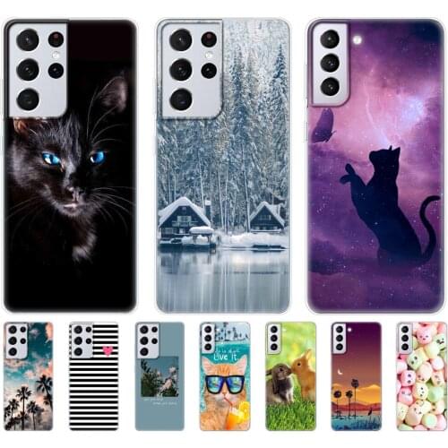For Samsung Galaxy S21 | S21+ | S21 Ultra 5G Case For Samsung S21 plus Back Phone Cover On GalaxyS21 S 21 Silicon Soft TPU Coque