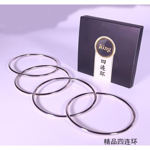 Deluxe 4.5" Linking Rings Magic Tricks Funny Close Up Magic Funny Illusions Gimmick Props Easy To Do For Professional Magicians