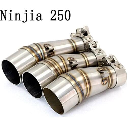 For Kawasaki NINJA 250 Link Pipe Stainless Steel Motorcycle Exhaust Pipe Muffler Link Pipe Motorbike Exhaust Mid Link Pipe