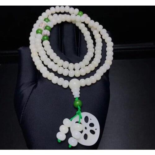 Specification: 6X8 White Jade Bodhi is a rare and magical bodhi with a black-brown skin