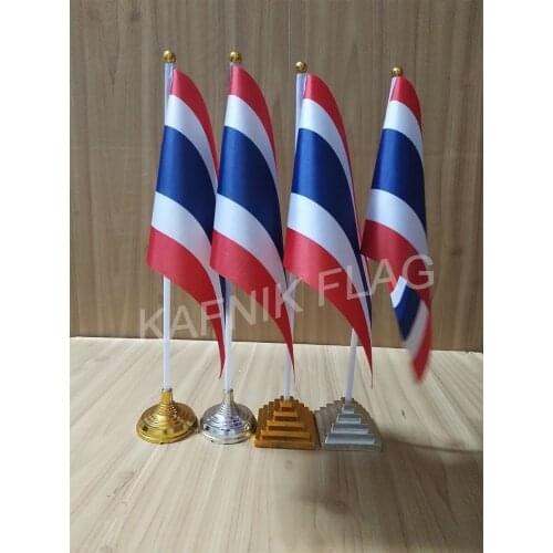 KAFNIK,5/10pcs a lot Thailand table desk flag banner 14*21cm flag /Plastic flags or suction cups for your choice free shipping